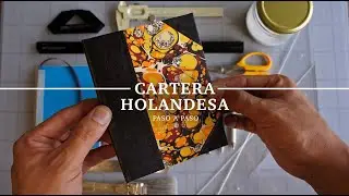 Cartera holandesa o media encuadernación. Encuadernación artesanal. Paso a paso.