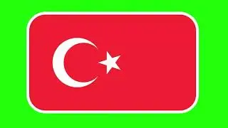 Turkey Flag Green Screen