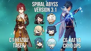 C1 Heizou Taser - C6 Kaeya Cryo DPS | 3.1 Spiral Abyss Floor 12 | Genshin Impact