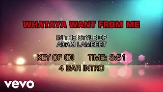 Adam Lambert - Whataya Want From Me (Karaoke)