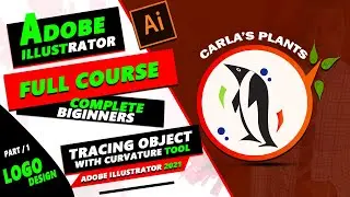 Adobe Illustrator CC 2021 - Beginner Full Course / Tracing Object With Curvature Tool - Class 1