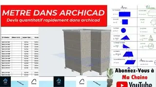 Measurement and complete quote in archicad