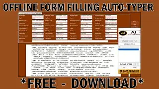 Offline Form Filling Auto Typer Software | Form Filling Auto Typing Software