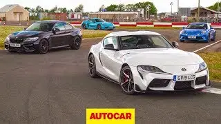 Toyota Supra vs BMW M2 Competition vs Porsche 718 Cayman T vs Alpine A110 | Autocar