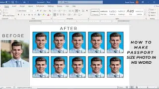 How to Make Passport Size Photo in Microsoft Word | Easy Tutorial 