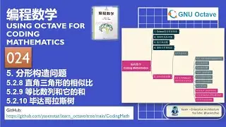 Octave Coding Math 024 - 5-2-10 Pythagoras Tree 分形构造问题 之 毕达哥拉斯树