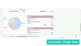 Etsy Fees and Profit Calculator Google Sheets Spreadsheet Template