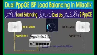 Dual PppOE ISP Load Balancing in Mikrotik | Mikrotik Dual ISP Configuration | 2 pppoe load balancing