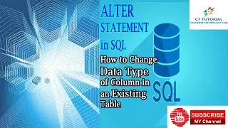 SQL-How to Change Data Type of Column|SQL-Alter Table|PHPMyADMIN-Change Data Type of Column|SQLBasic