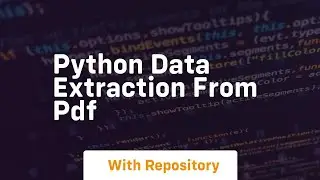 python data extraction from pdf