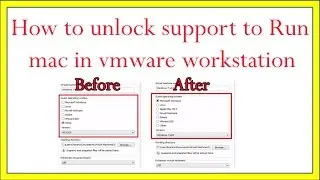 How To Unlock Support For Mac In Vmware Workstation