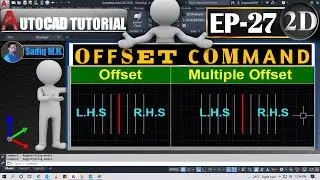 #27-AutoCad Tutorial Offset Command In Hindi