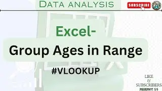 Group age in a range #vlookup #excel