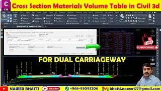 Cross Section Material Volume Table in Civil 3d | how to generate volume table from sections in c3d