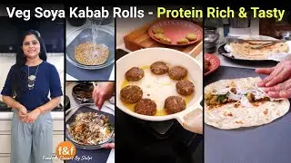 आज बनाया बहुत tasty और healthy स्कूल टिफ़िन बॉक्स |  soya kabab rolls recipe for school lunch