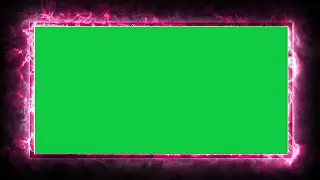 Green screen glowing frame black screen | Neon light border | Frame template video background
