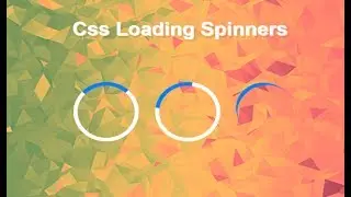 Loading Spinner Using Css, Css Loading Animation, Loading Spinner, Page Preloader Css