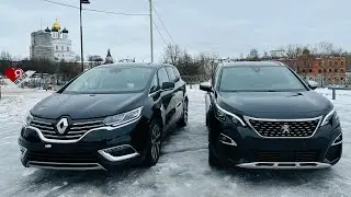 Renault Espace-5 1.8 vs Peugeot 5008 GT 2.0. Авто из Европы. Псков.