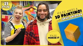 Kylee Makes a 3D Painting! | Tour a Professional Artist Studio and Make Art with Israel Solomon!