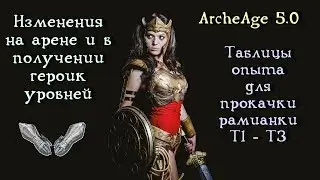 ArcheAge 5.0. Изменения на Арене. Прокачка уровней и Таблицы с опытом для рамианки.