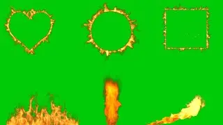 Top 5 Fire starter NO COPYRIGHT || top 5 Fiery Shapes || Fire Shapes green screen || M Green Screen