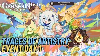 Traces of Artistry Event Guide Day 1 | Genshin Impact 5.0