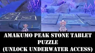 Amakumo peak stone tablet puzzle genshin impact/unlock underwater access
