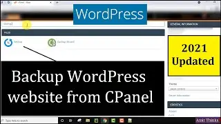 How to backup WordPress website from CPanel | 2021