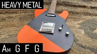 Classic Heavy Metal Guitar Backing Track Am | 4 CHORDS Am G F G