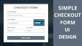 Checkout form UI Design using HTML and CSS