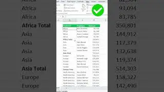 Add Subtotals Automatically in Excel #shorts