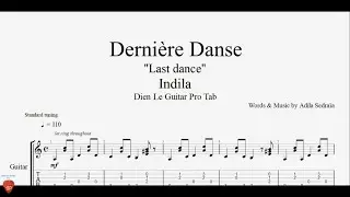 Dernière Danse (Last Dance) - Guitar Tutorial + TAB