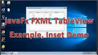 javaFx FXML TableView example