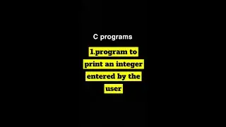 Program to print an integer entered by the user
