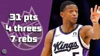 De'Aaron Fox 31 pts 4 threes 7 rebs vs Hawks 24/25 season