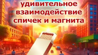 Этот опыт сносит крышу. Магнит взаимодействует с обычными спичками