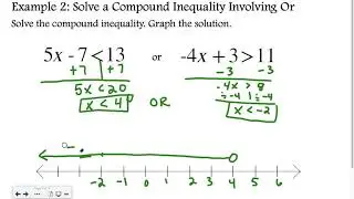 Algebra 1-6: Solving Compound Inequalities