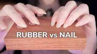 ASMR Tingle Tapping Battle! Long Nail vs Silicone Rubber Pad (No Talking)