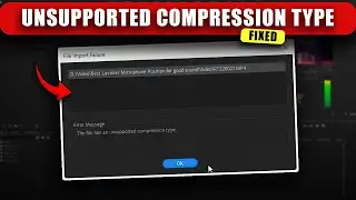 Fix Adobe Premiere Pro “the file has an unsupported compression type”