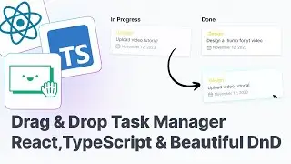 Drag and Drop Tutorial | React, NextJS, Beautiful DnD, TypeScript 2024