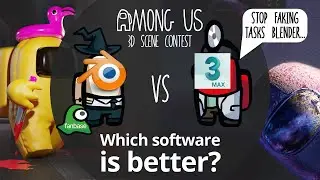 Among us 3d Blender vs 3ds Max scene