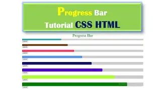 Progress Bar Tutorial  CSS  HTML /web design