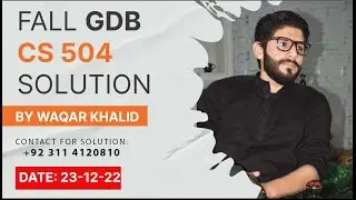 cs504 gdb Solution Fall 2022 || CS504 GDB(Graded Discussion Board) Solution BY Virtual Guru