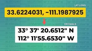 How to Convert Latitude Longitude to Decimals in Bulk | Lat Long to DMS (Degrees, Minutes & Seconds)