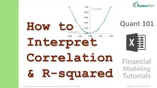 How to interpret Correlation and R-Squared | Financial Modeling Tutorials