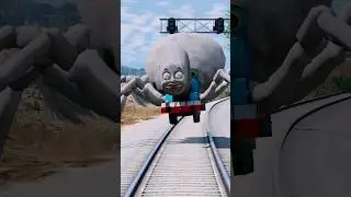 SPIDER THOMAS meet THOMAS THE TRAIN 