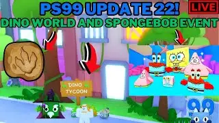 🔴LIVE: Pet Simulator 99 | Update 22!🔥 - Dino World And Spongebob Event!🎉