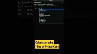 Calculator using 1 line of python code 