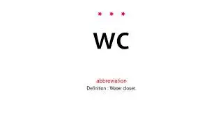 How to pronounce wc - Vocab Today