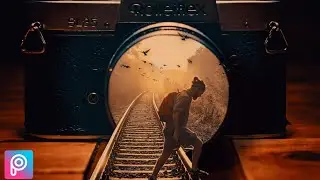 Surreal Art | Rails Inside Illusion | 3D Photo Manipulation | Picsart  Editing Tutorial.